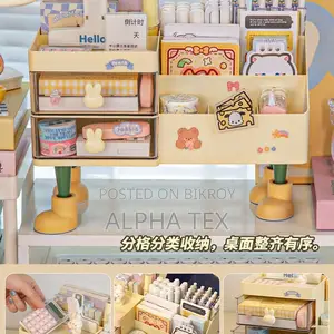 Cute Desktop Organizer Stationery Storage Box