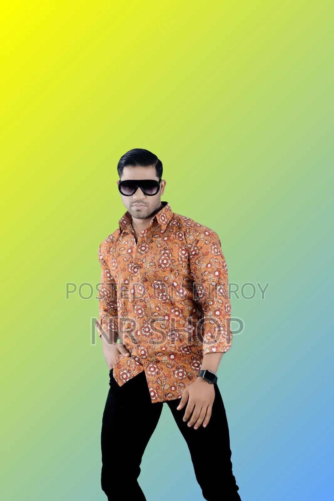 Premium Style Cotton Print Formal Shirt with a stylish look.