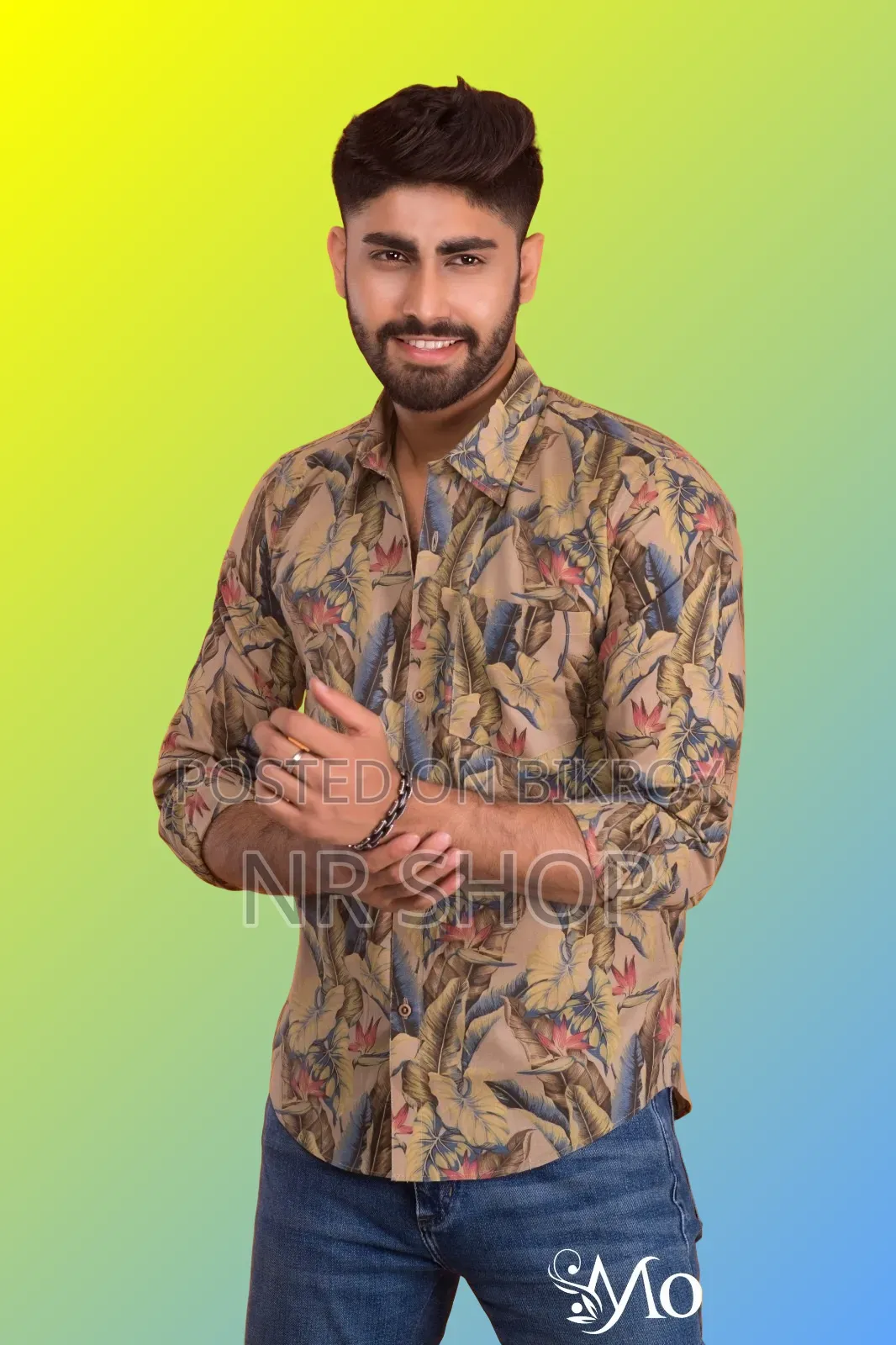 Premium Style Cotton Print Formal Shirt with a stylish look.