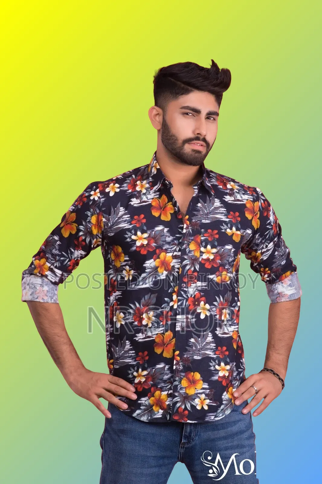 Premium Style Cotton Print Formal Shirt with a stylish look.