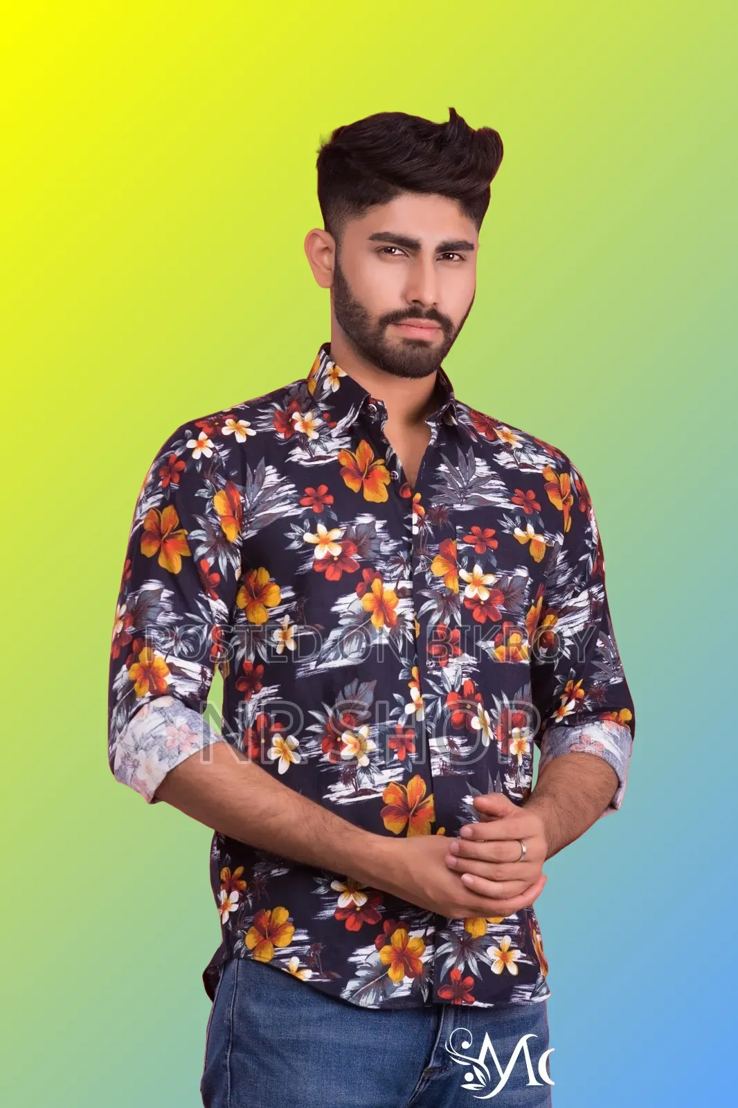 Premium Style Cotton Print Formal Shirt with a stylish look.