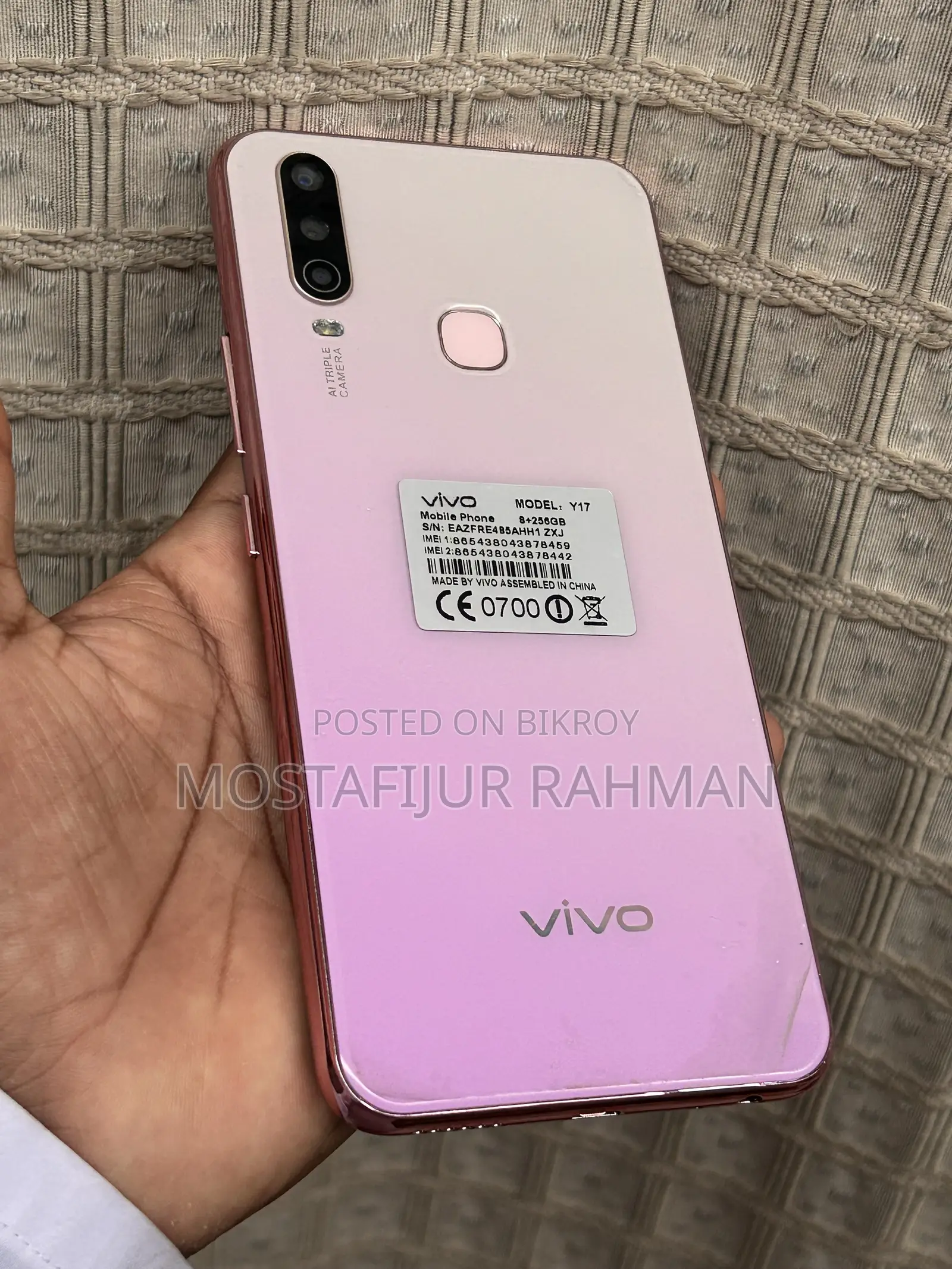 Vivo Y17 256 GB Pink