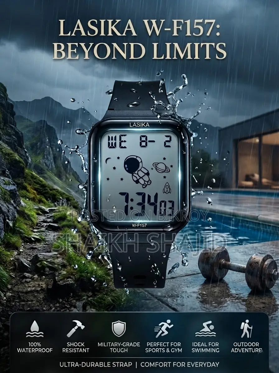 Lasika W-F157 Waterproof Digital Sports Watch for Men