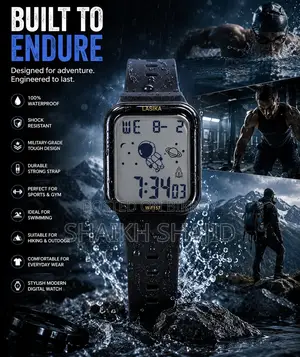 Lasika W-F157 Waterproof Digital Sports Watch for Men