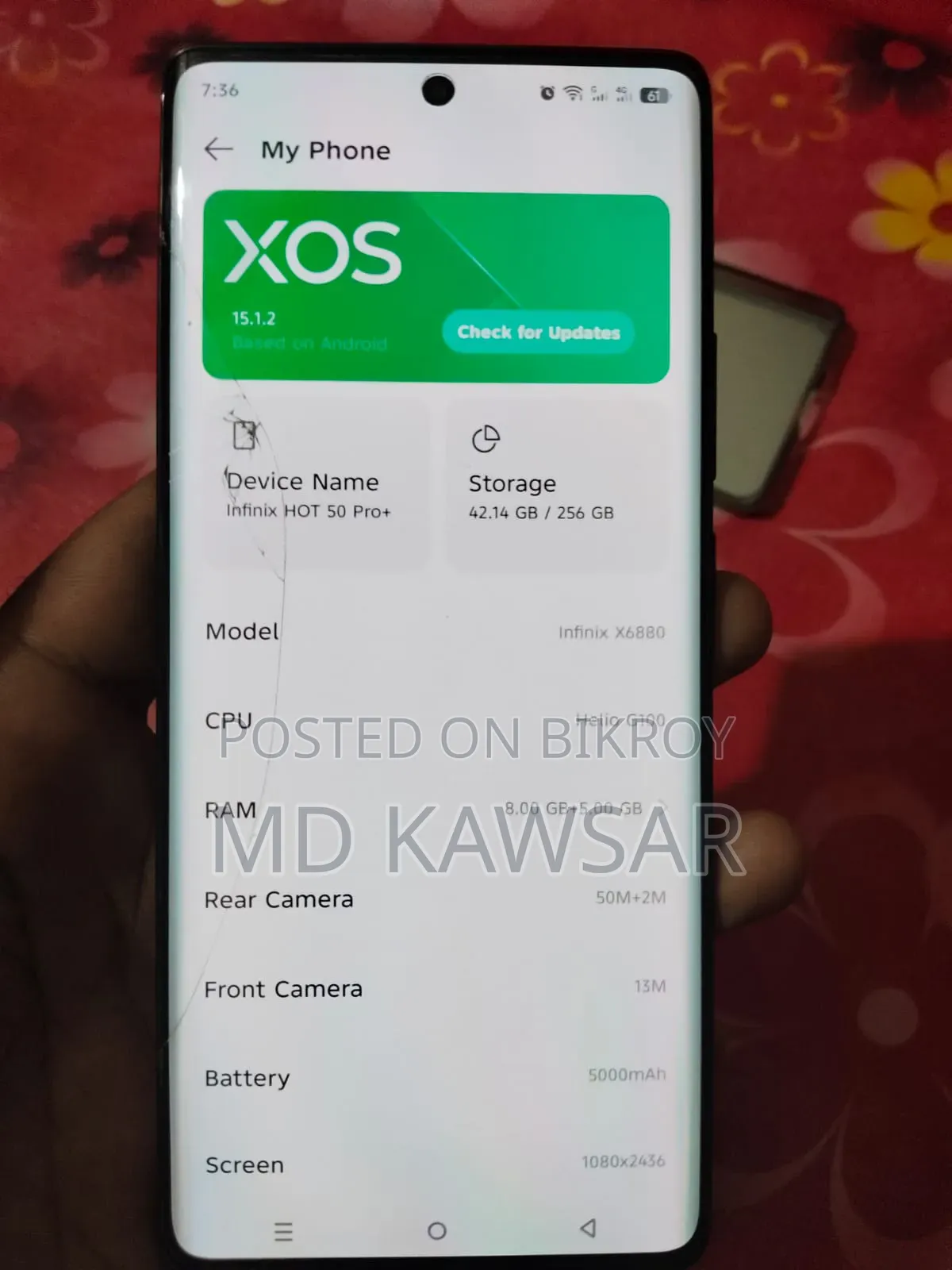 Infinix Hot 50 Pro+ 4G 256 GB Blue