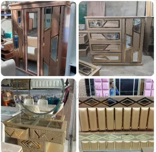 Modern Bedroom Set | Wardrobe + Bed + Dressing Cabinet | Premium Quality