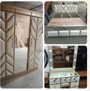 Modern Bedroom Set | Wardrobe + Bed + Dressing Cabinet | Premium Quality