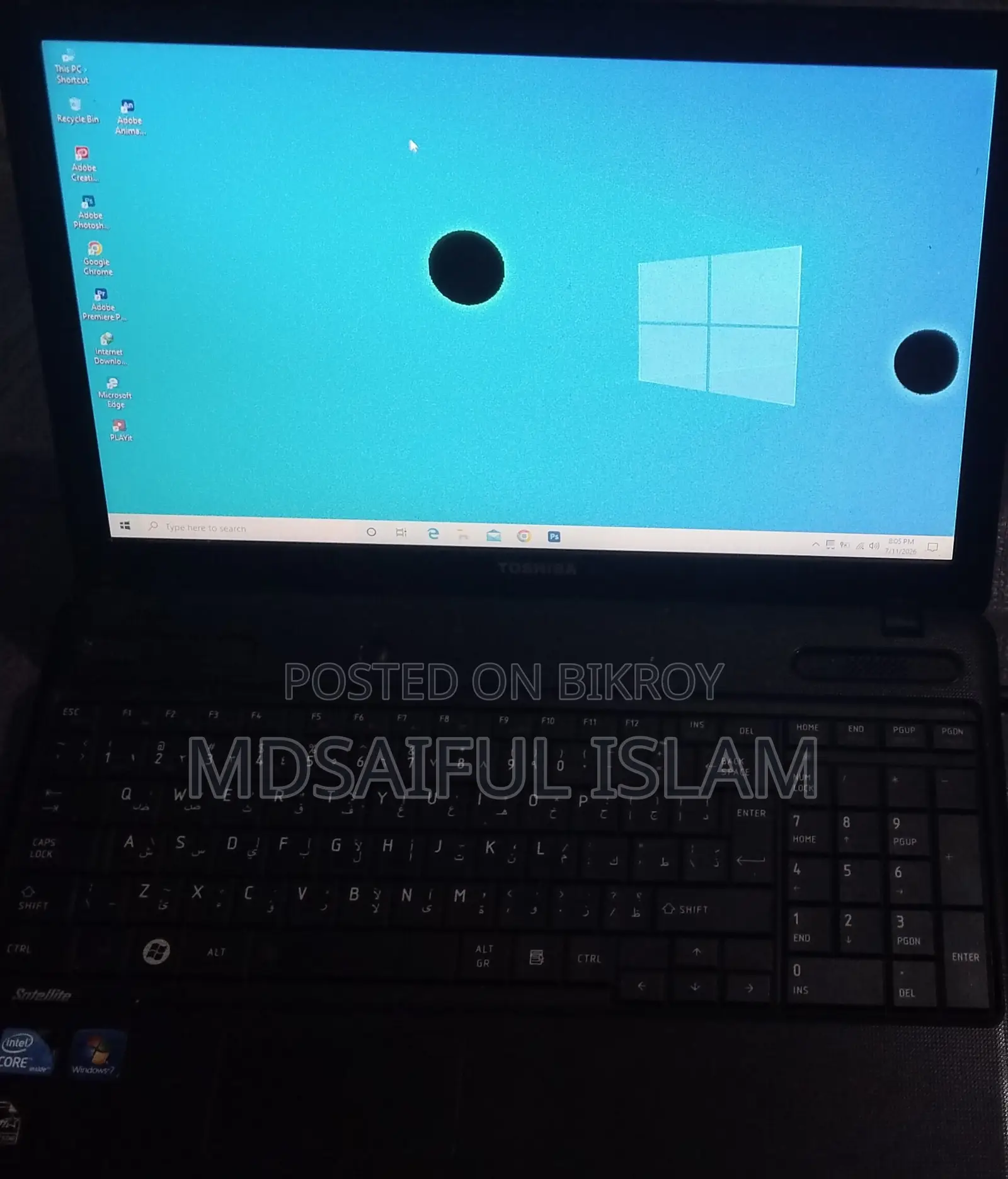 Laptop Toshiba Satellite C665 4GB Intel Core I3 HDD 512GB