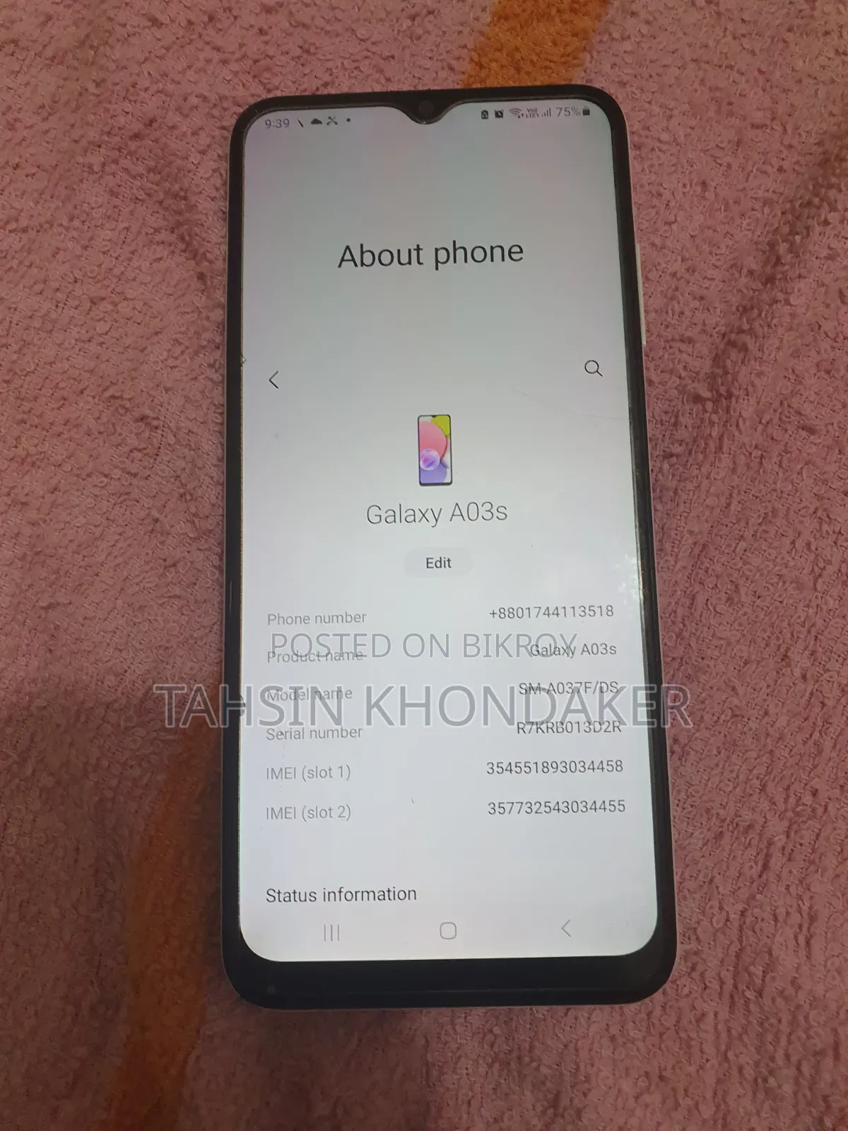 Samsung Galaxy A03s 64 GB White