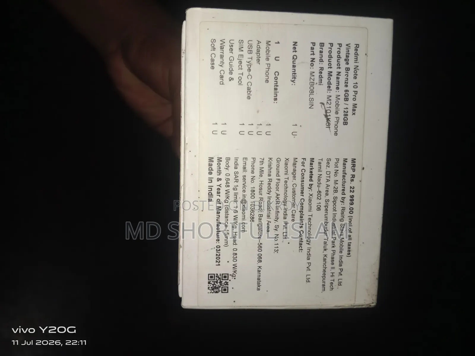 Xiaomi Redmi Note 10 Pro Max 128 GB