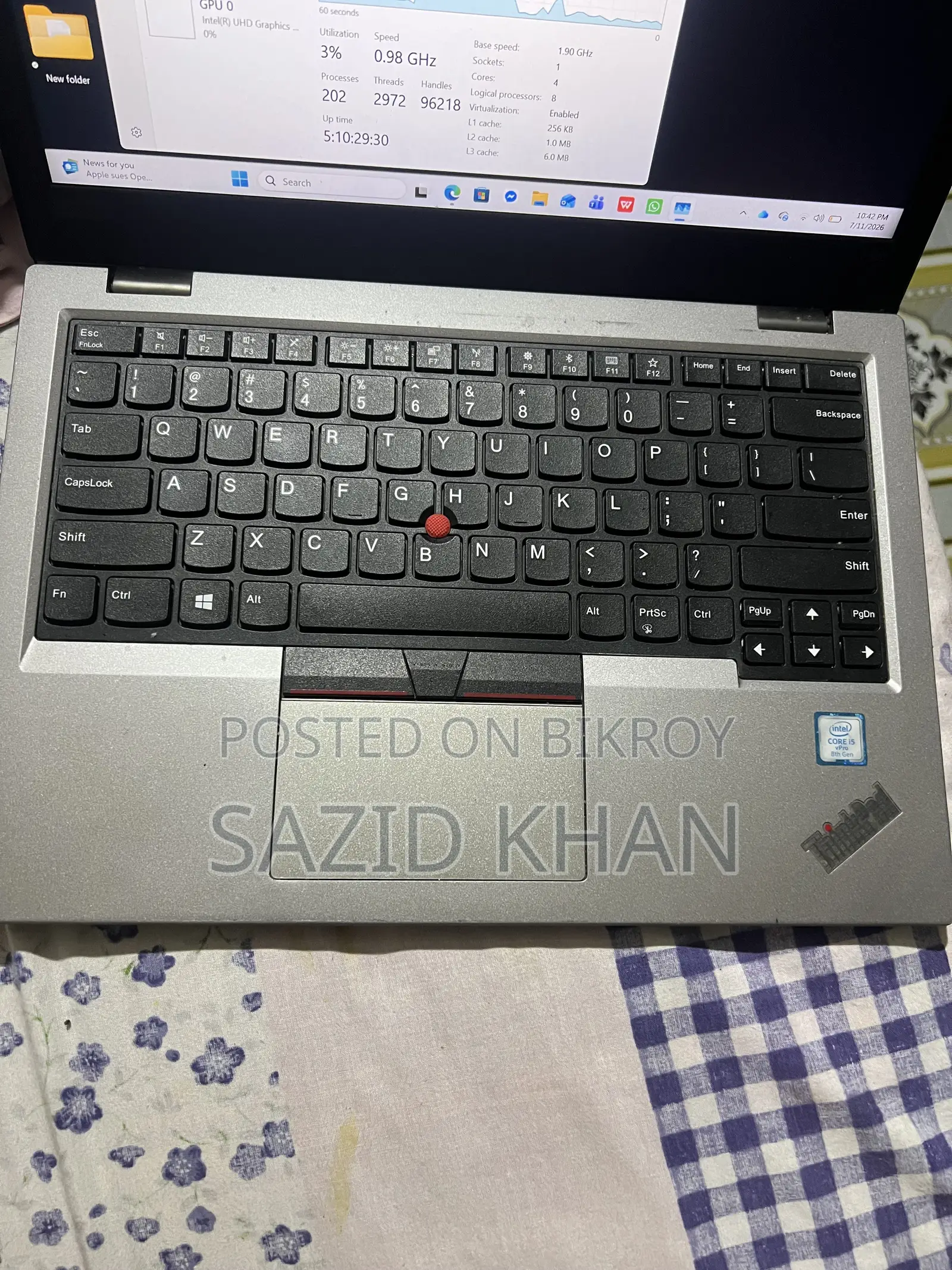 Laptop Lenovo ThinkPad L380 8GB Intel Core I5 SSD 256GB