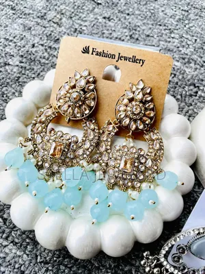 Aqua Pearl Elegance  একজোড়া ঝুমকা