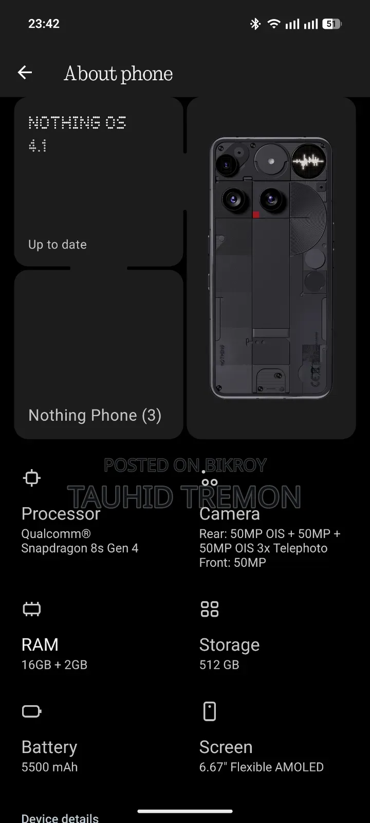 Nothing Phone 3 512 GB Black