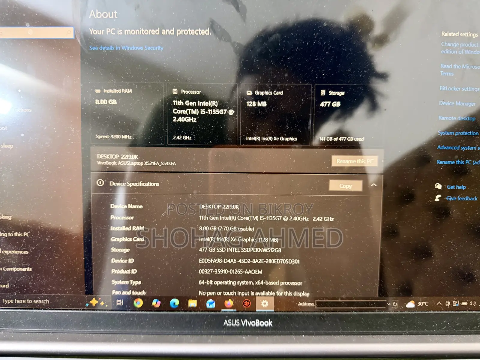 Laptop Asus Vivobook 15 8GB Intel Core i5 SSD 512GB