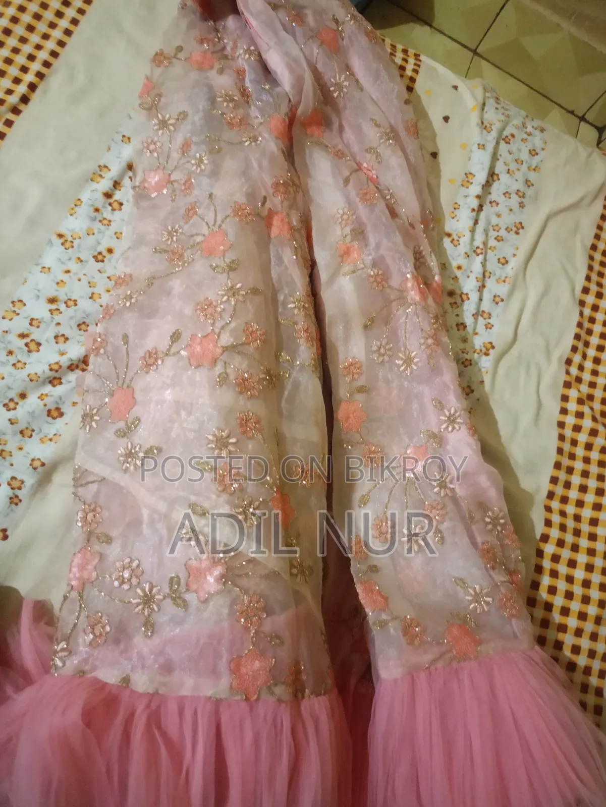 Brand New Pink Net Lehenga Set | Blouse + Orna | ৳2500