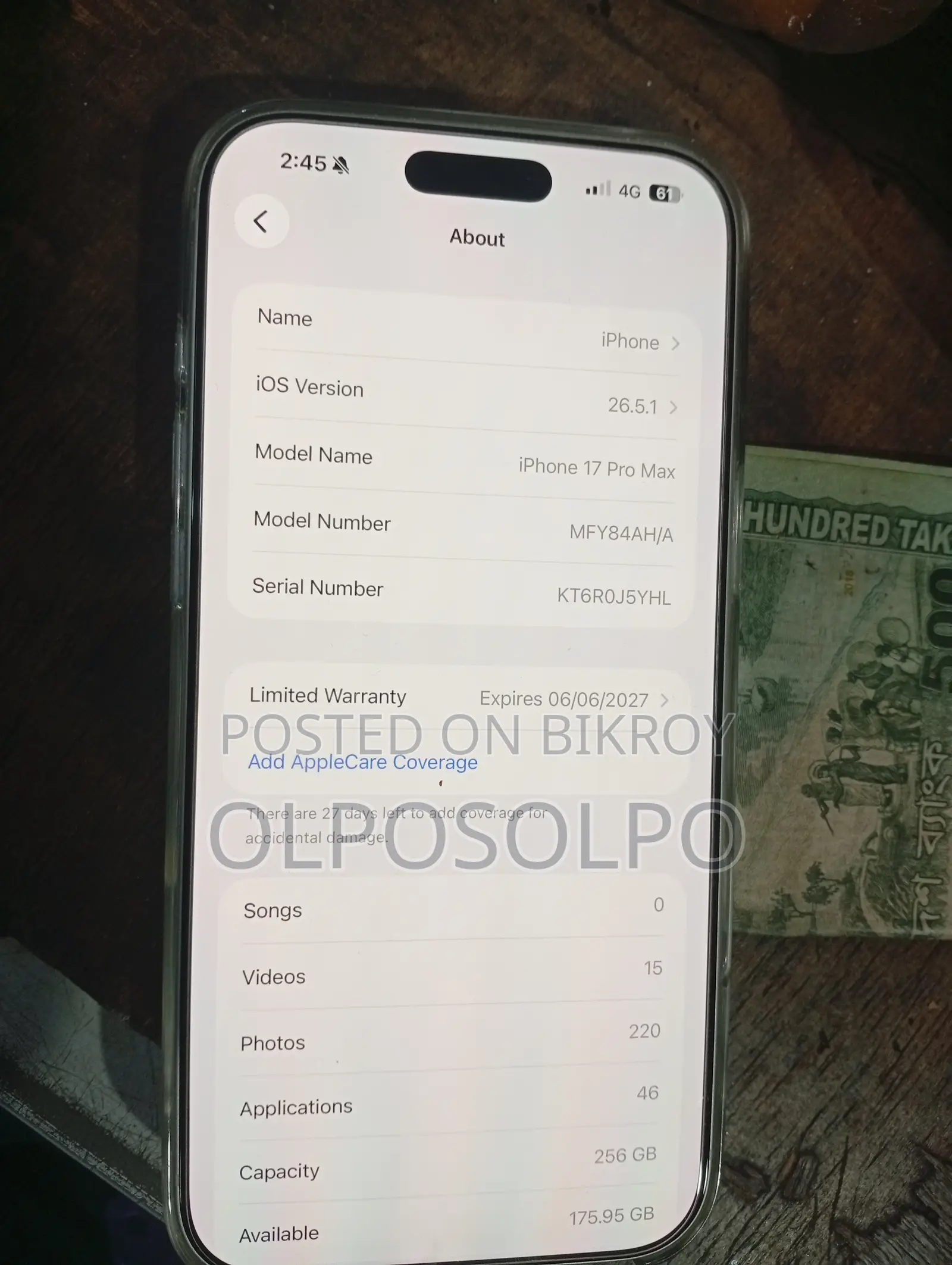 Apple iPhone 17 Pro Max 256 GB Silver