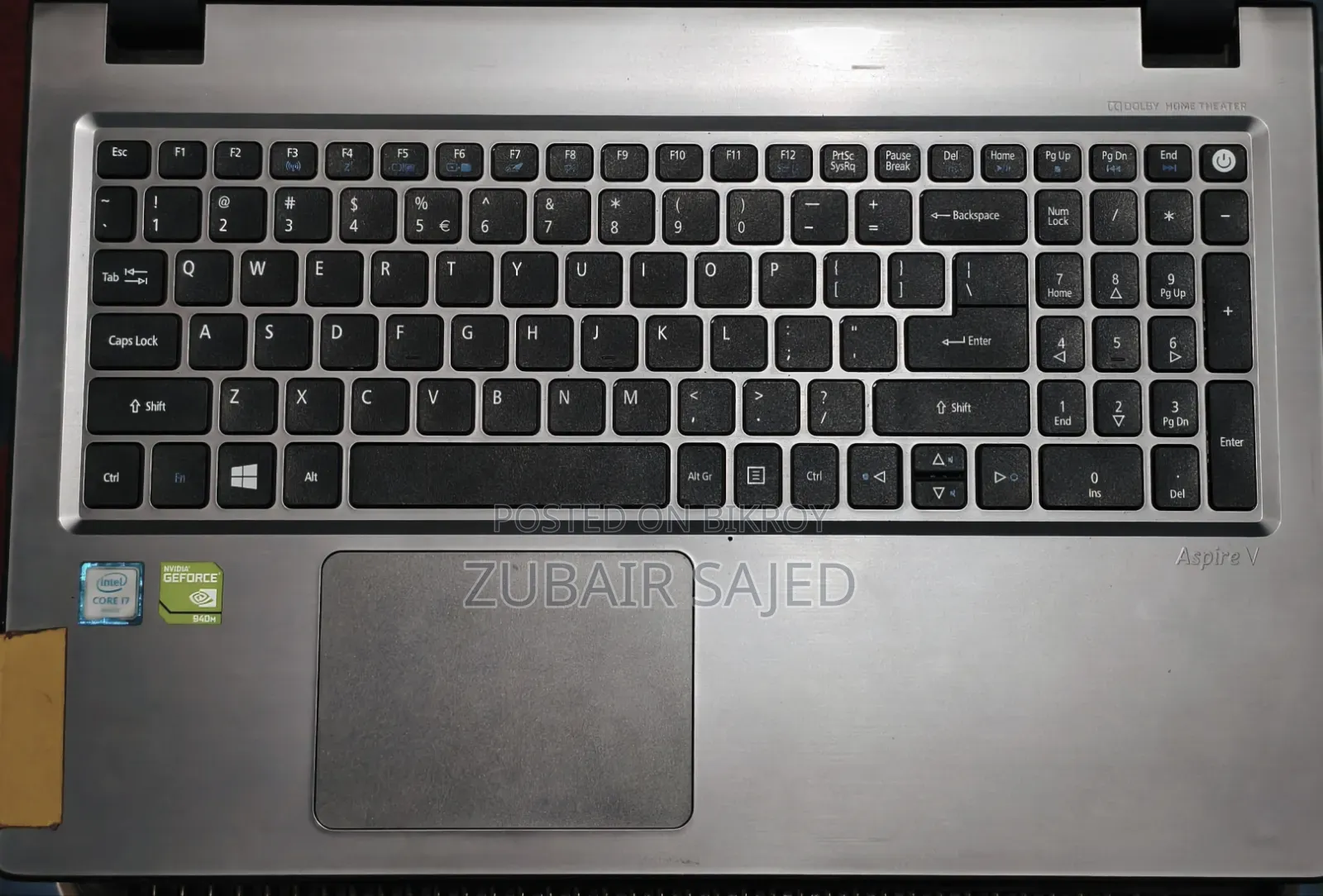 ল্যাপটপ Acer Aspire V3-575g 12GB Intel Core I7 SSD 256GB