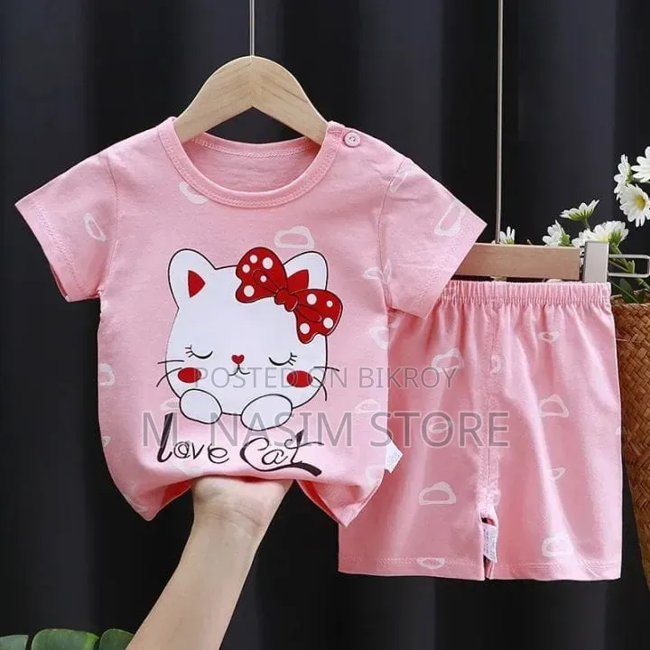 Kids Cotton Tshirt and Pant Set