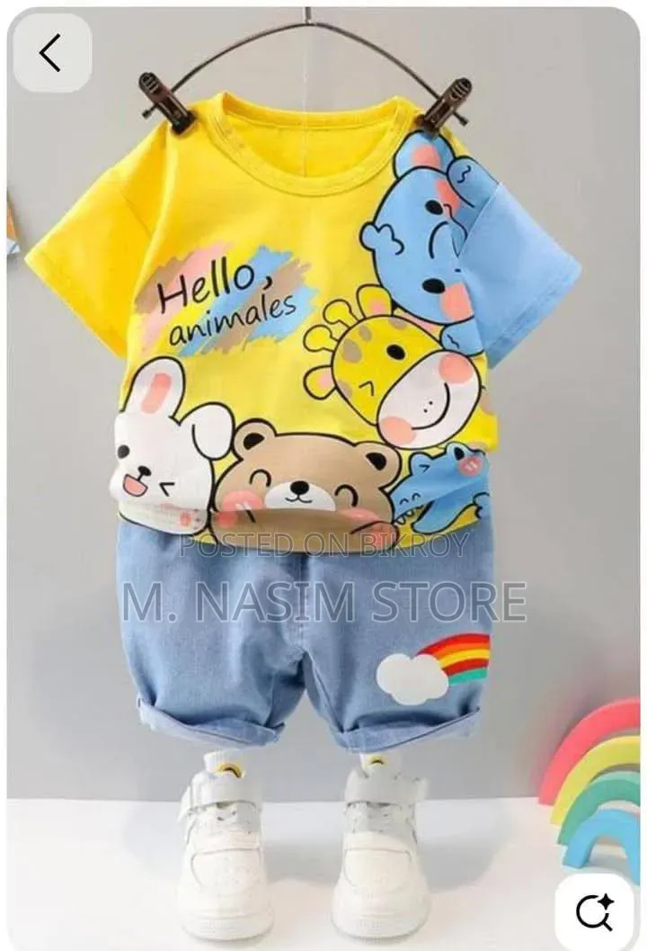 Kids Cotton Tshirt and Pant Set