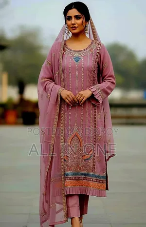 Readymade Party Four Piece Pakistani Crepe Chiffon Georgette