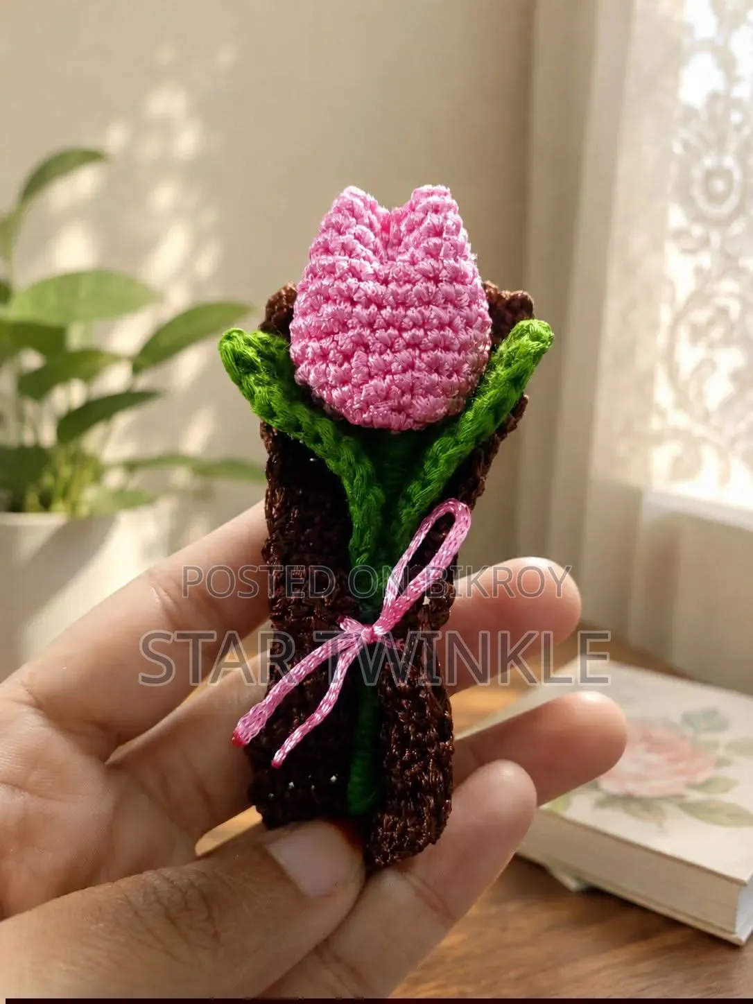 handmade crochet tulip