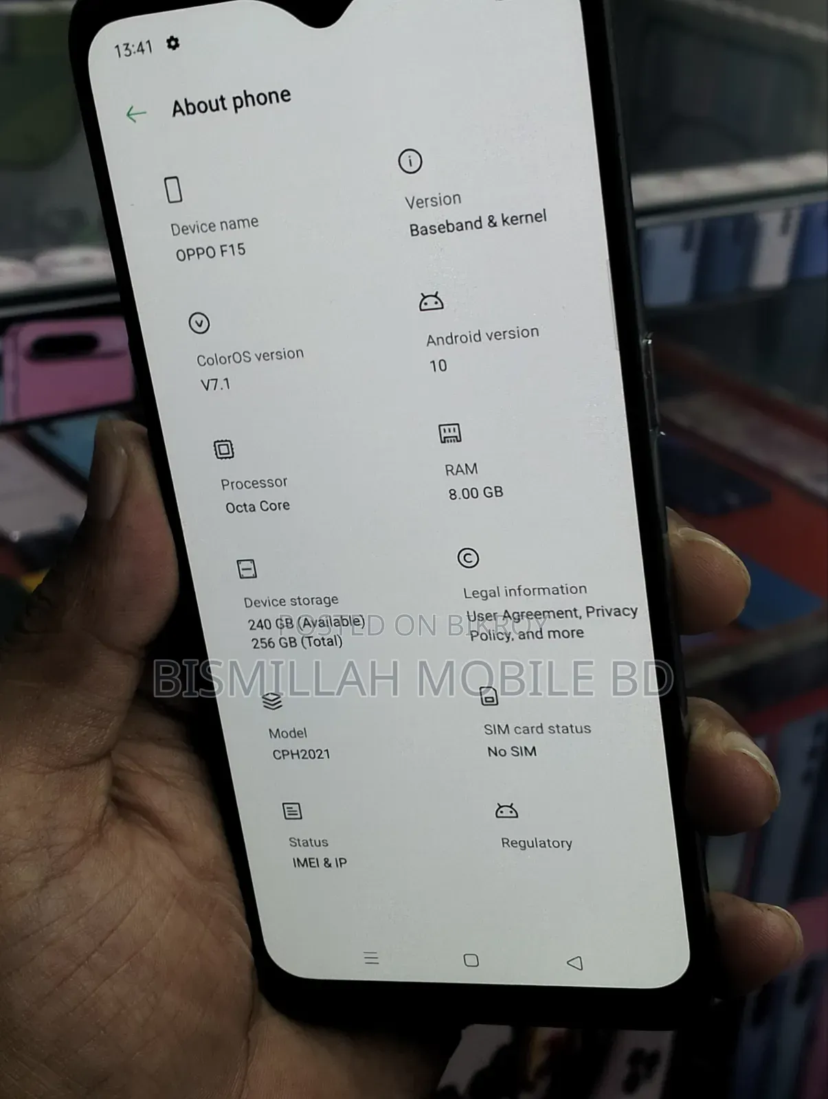 Oppo F15 256 GB White