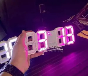 3D LED Digital Clock Glowing Decoration Wall Or Table Clock