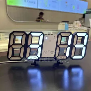 3D LED Digital Clock Glowing Decoration Wall Or Table Clock