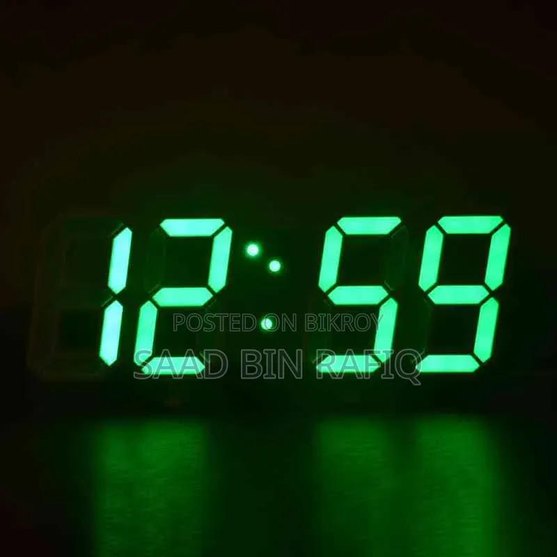 3D LED Digital Clock Glowing Decoration Wall Or Table Clock