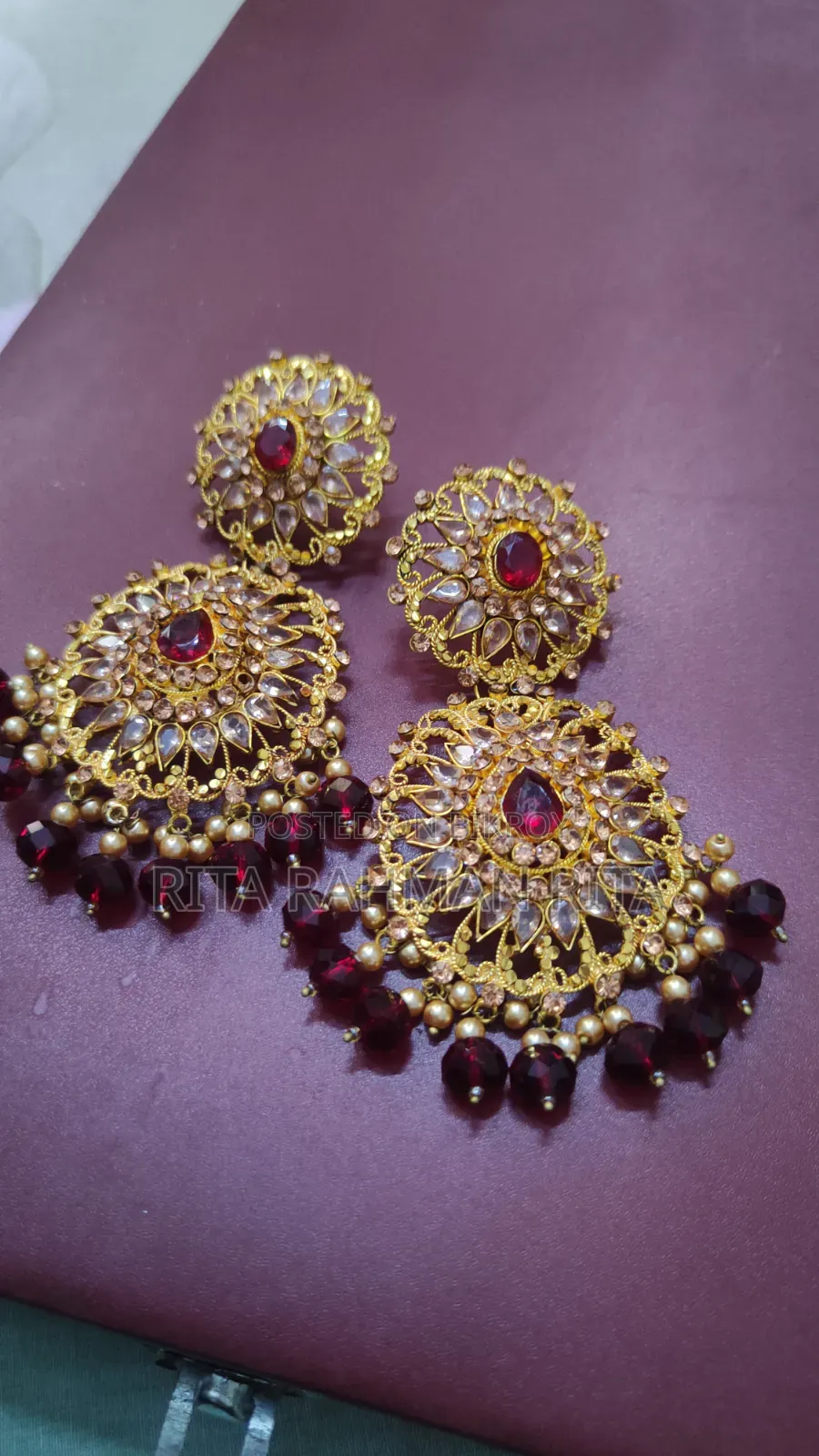 Gold Polished Customized Antique Bridal Set. Worn only for 1 day