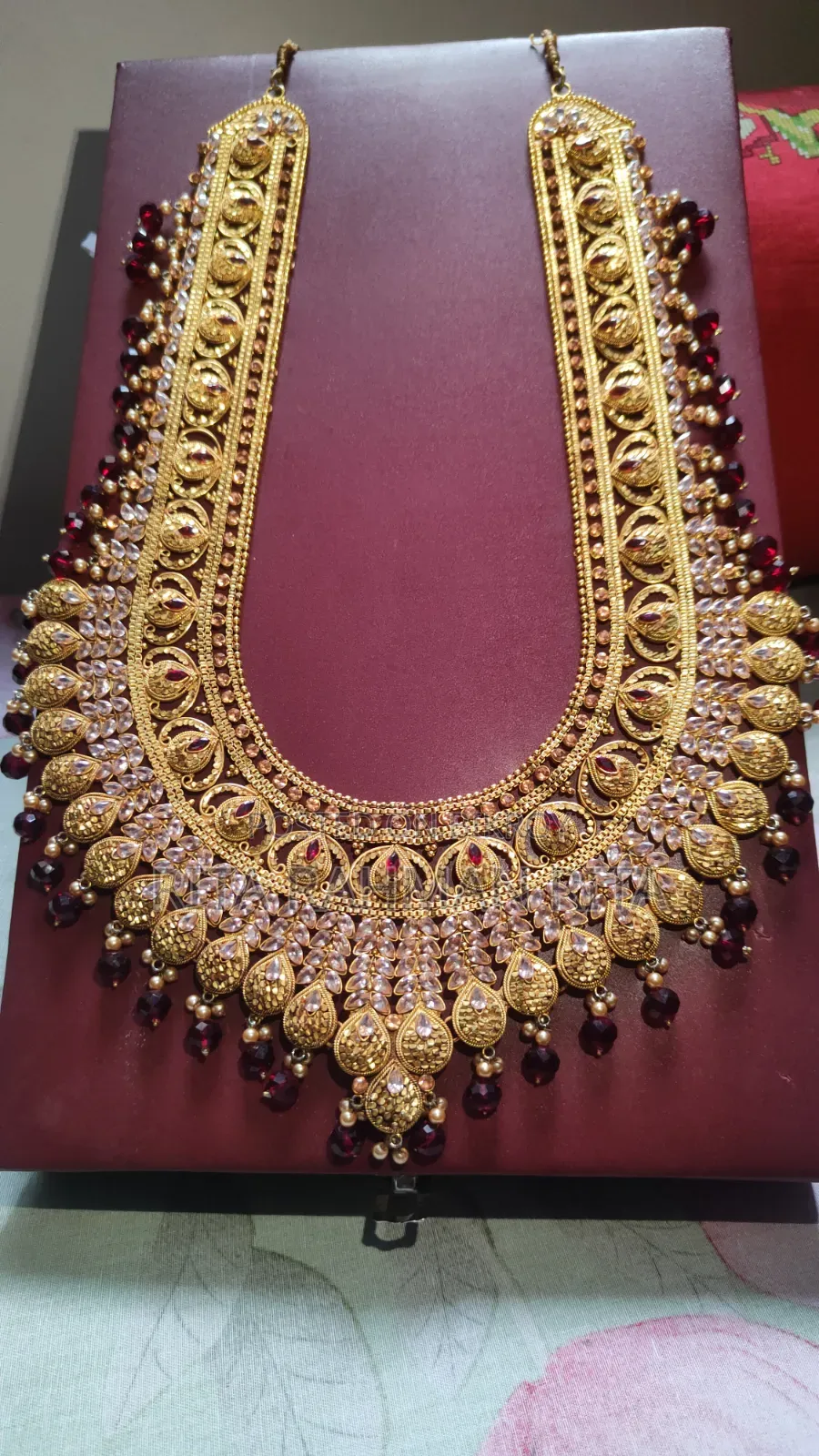Gold Polished Customized Antique Bridal Set. Worn only for 1 day