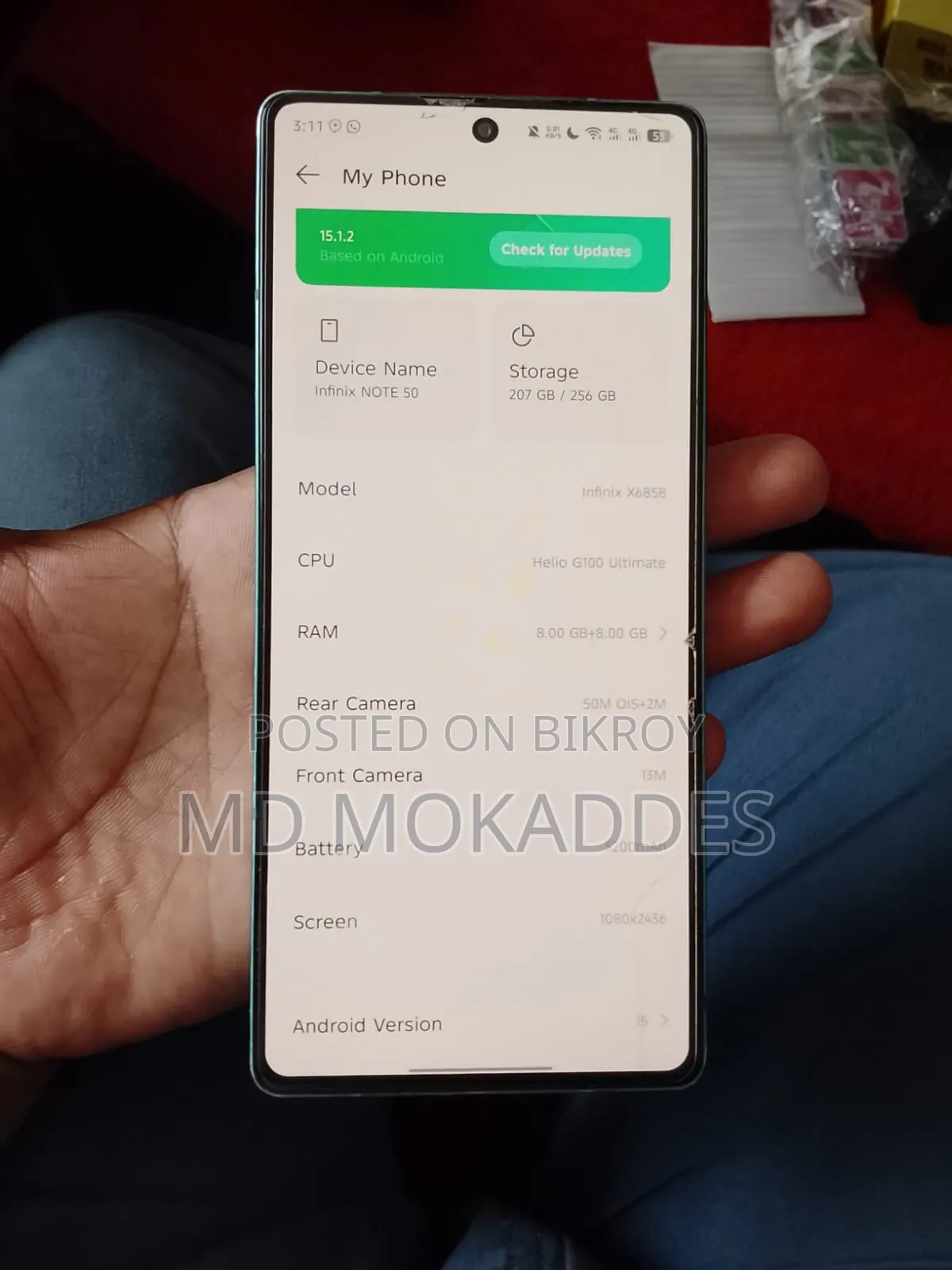 Infinix Note 50 4G 256 GB Green