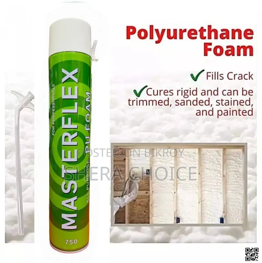 Masterflex PU Foam Spray 750 ml, Polyurethane Foam Expanding