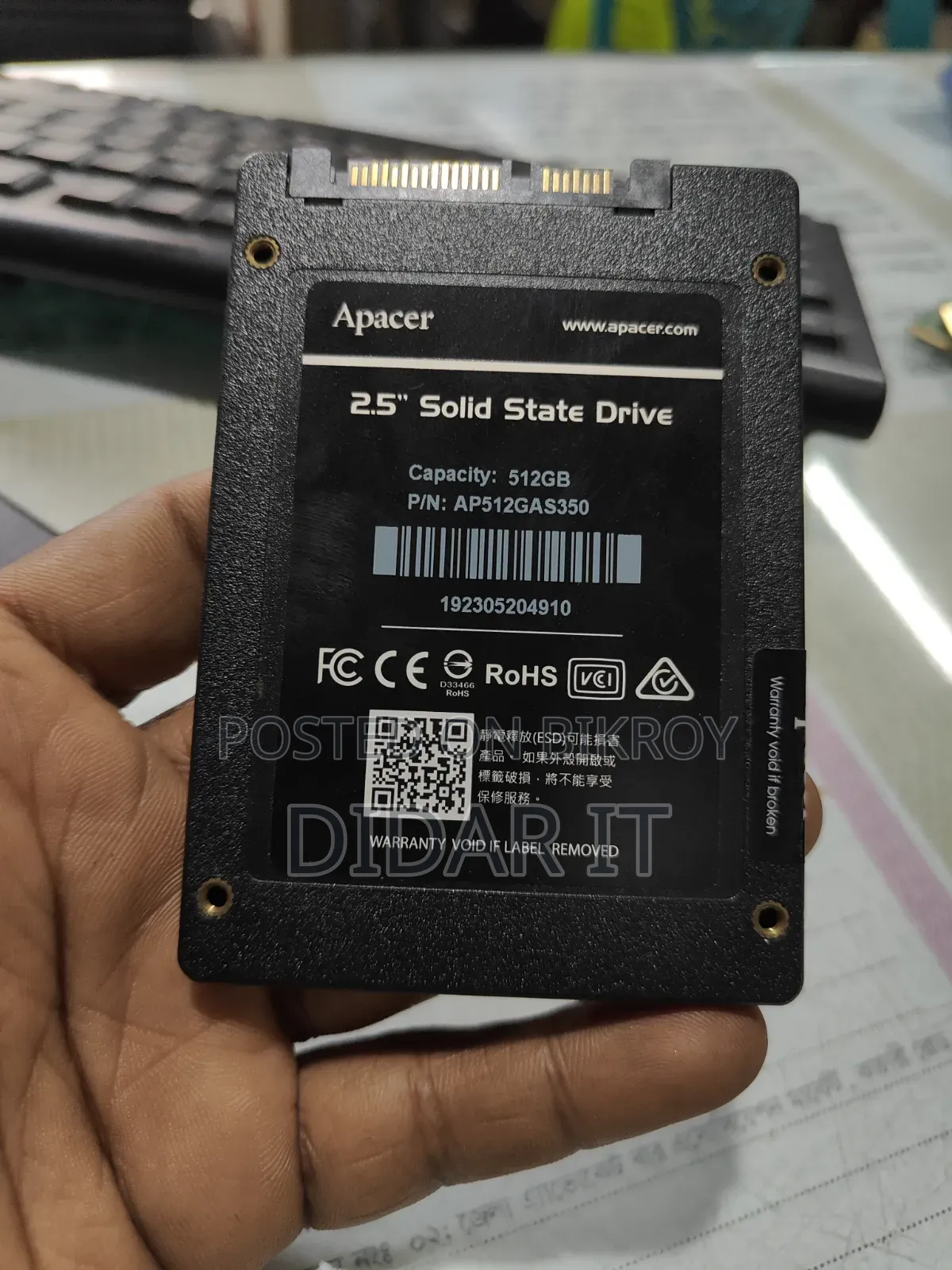 ​ চমৎকার কন্ডিশনের Apacer Panther 512gb SSD বিক্রি হবে!