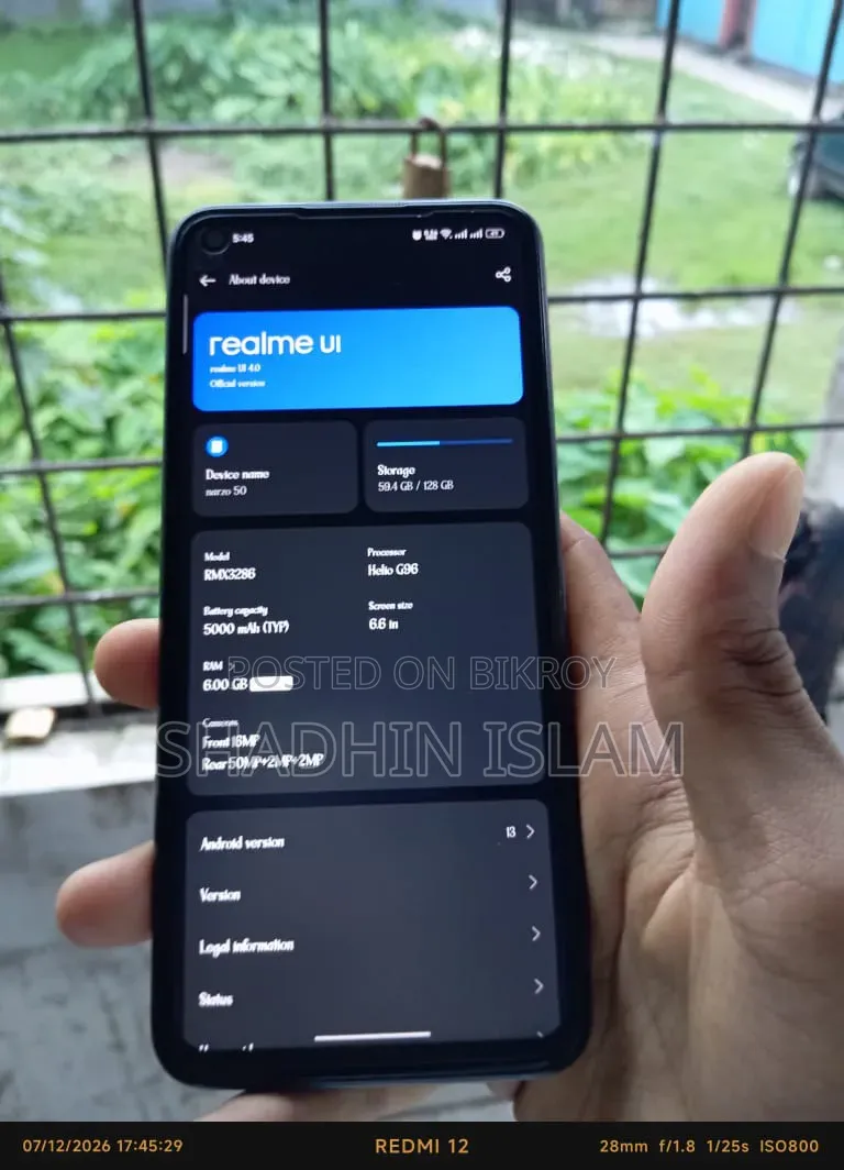 Realme Narzo 50 128 GB Black