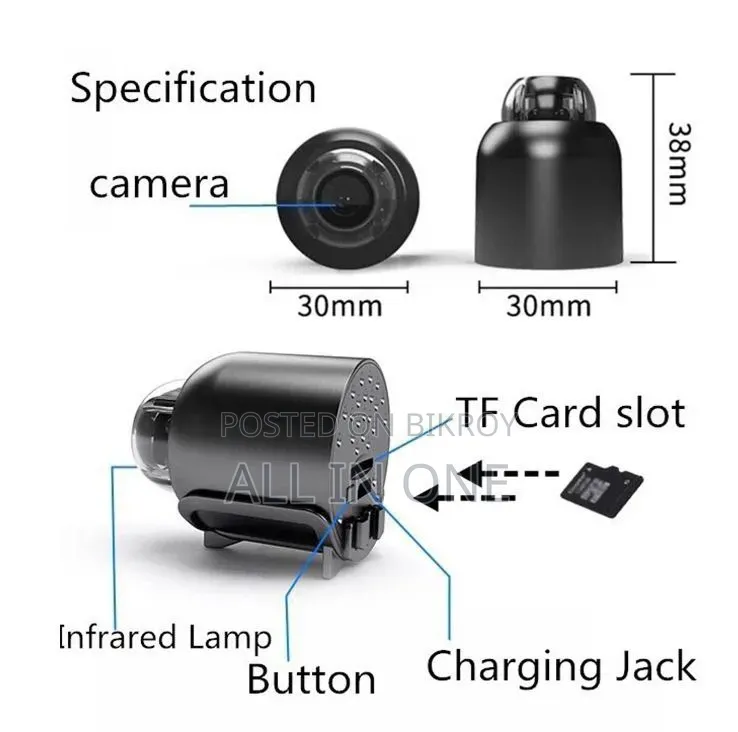 Mini Wifi Smart Security Camera – 1080p Hd Wireless Ip Camera