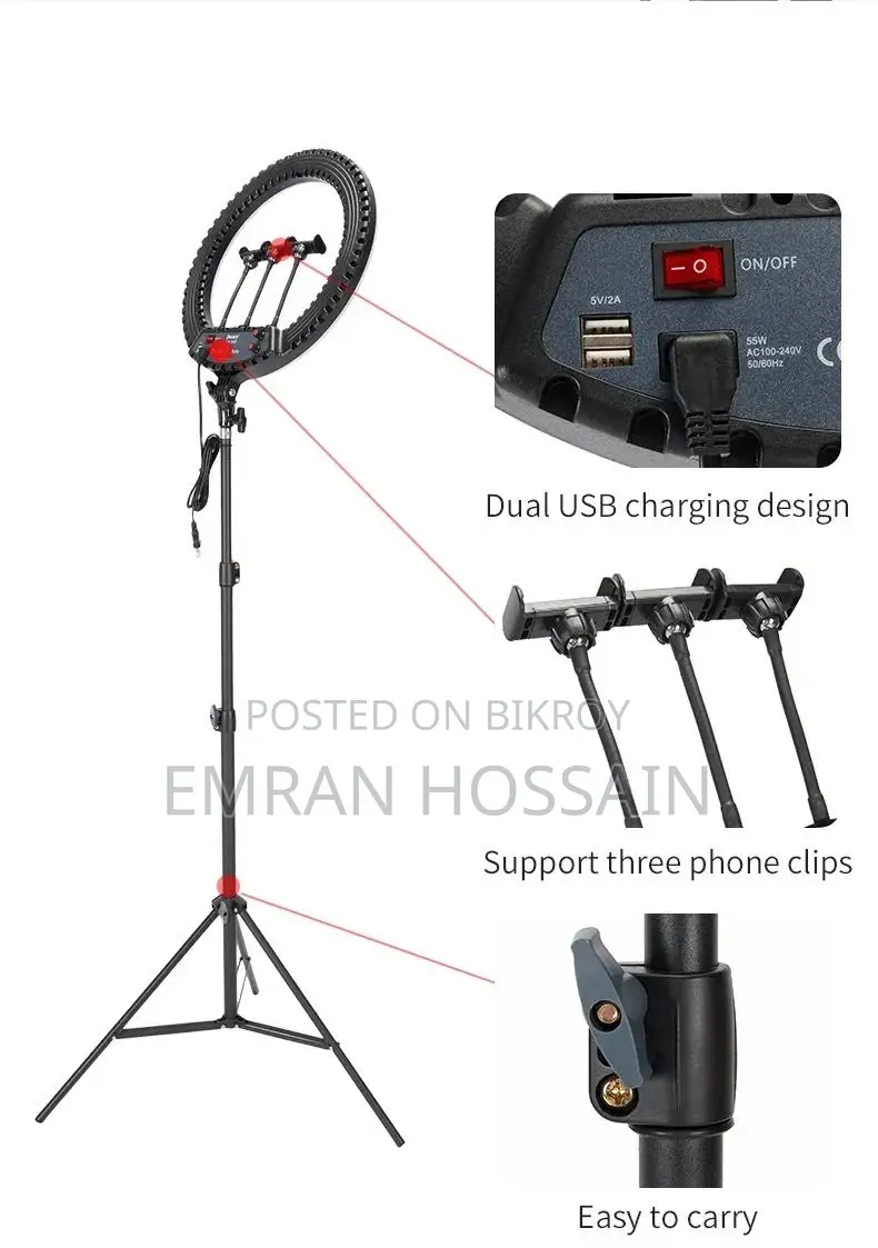 Jmary Fm-21r Is a Professional 21-Inch Led Ring Light