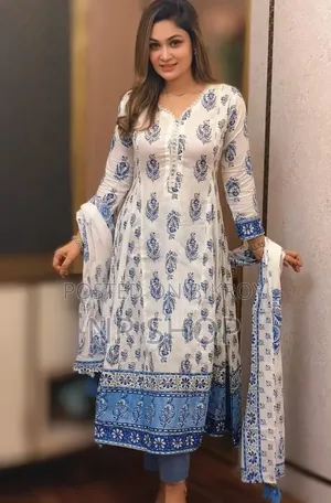 Premium Cotton Gown Three-Piece