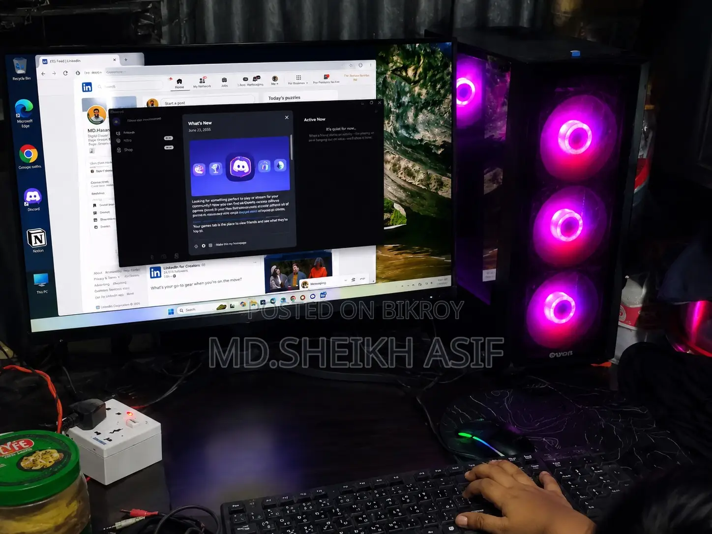 Desktop Computer 16GB AMD Ryzen SSD 512GB