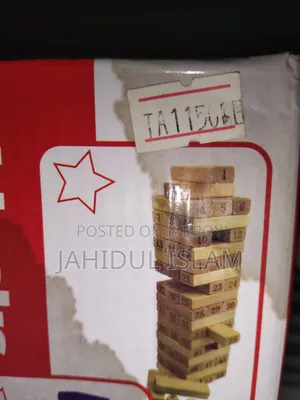 Premium 54 PCS কাঠের জেনগা ব্লক গেম (৪টি ছক্কা সহ)