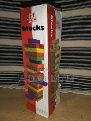 Premium 54 PCS কাঠের জেনগা ব্লক গেম (৪টি ছক্কা সহ)