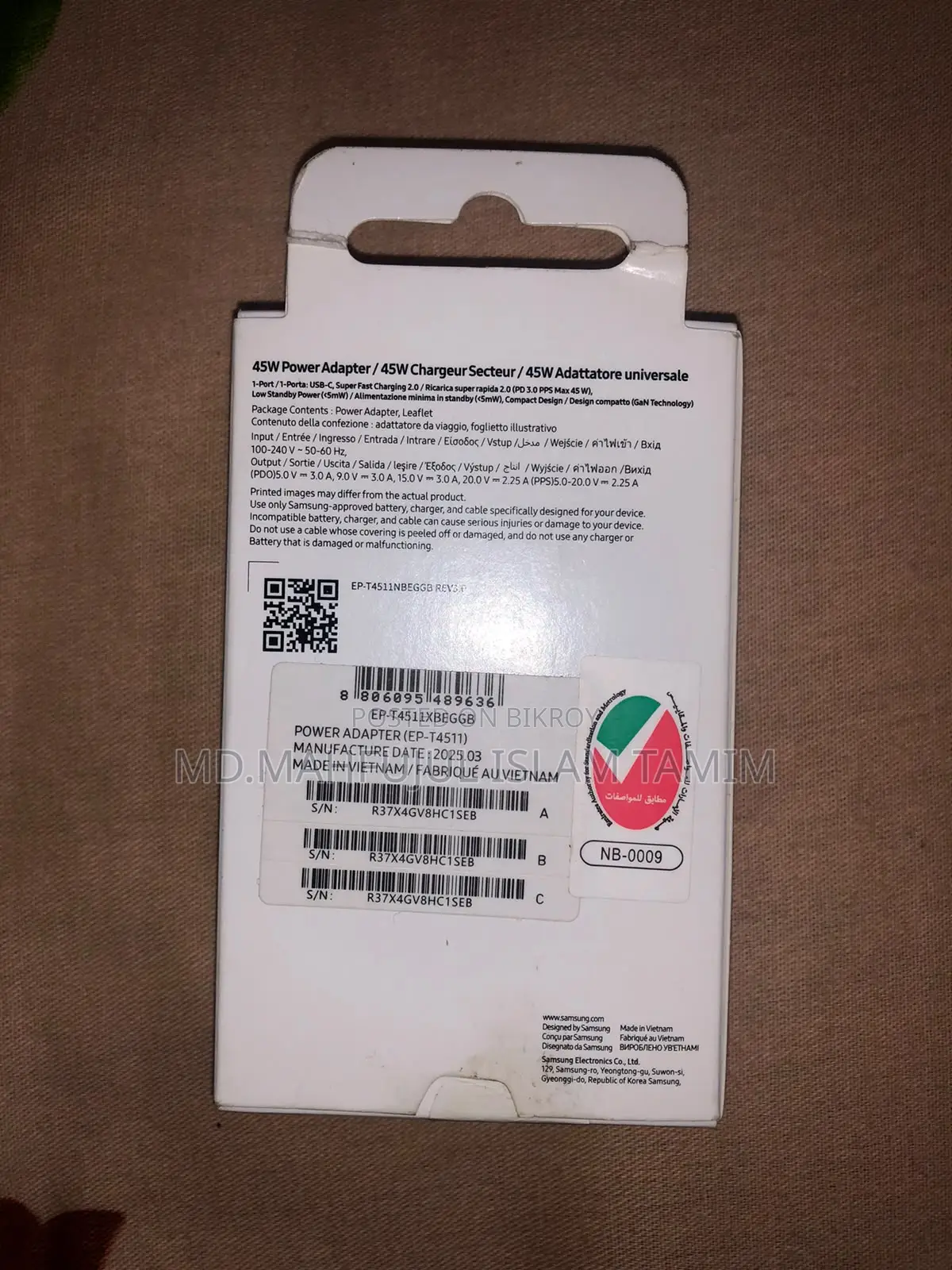 Samsung Original 45 Wat Charger