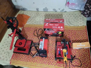 Cutting machine and drill machine with frame, welding machine also available