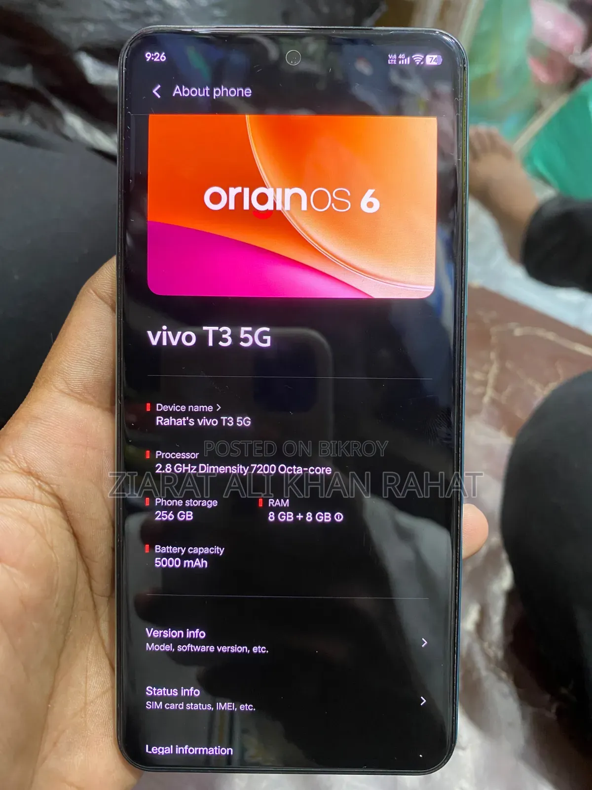 Vivo T3 256 GB Blue
