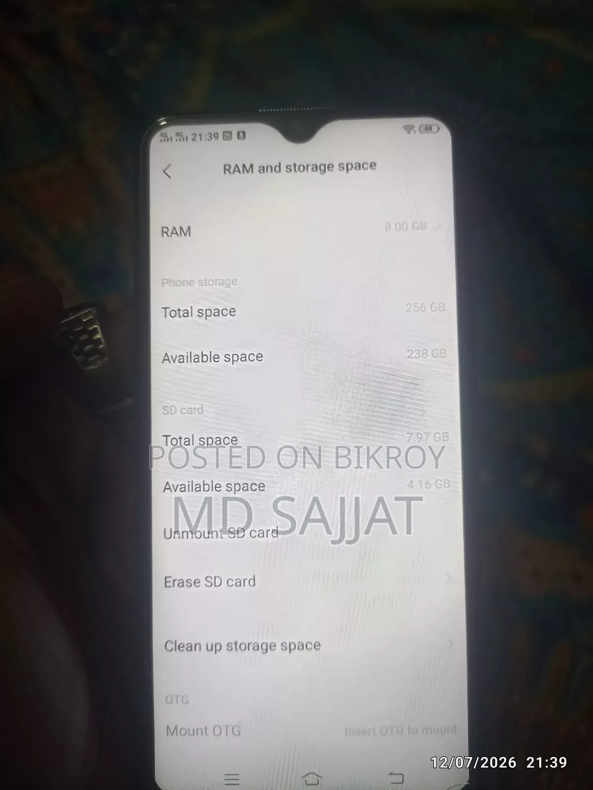 Vivo Y17 256 GB Blue