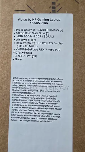 নতুন ল্যাপটপ HP 15 16GB Intel Core I5 SSD 512GB
