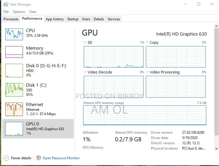Desktop Computer 16GB Intel Core I5 HDD+SSD 1TB