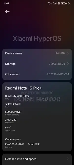 Xiaomi Redmi Note 13 256 GB White
