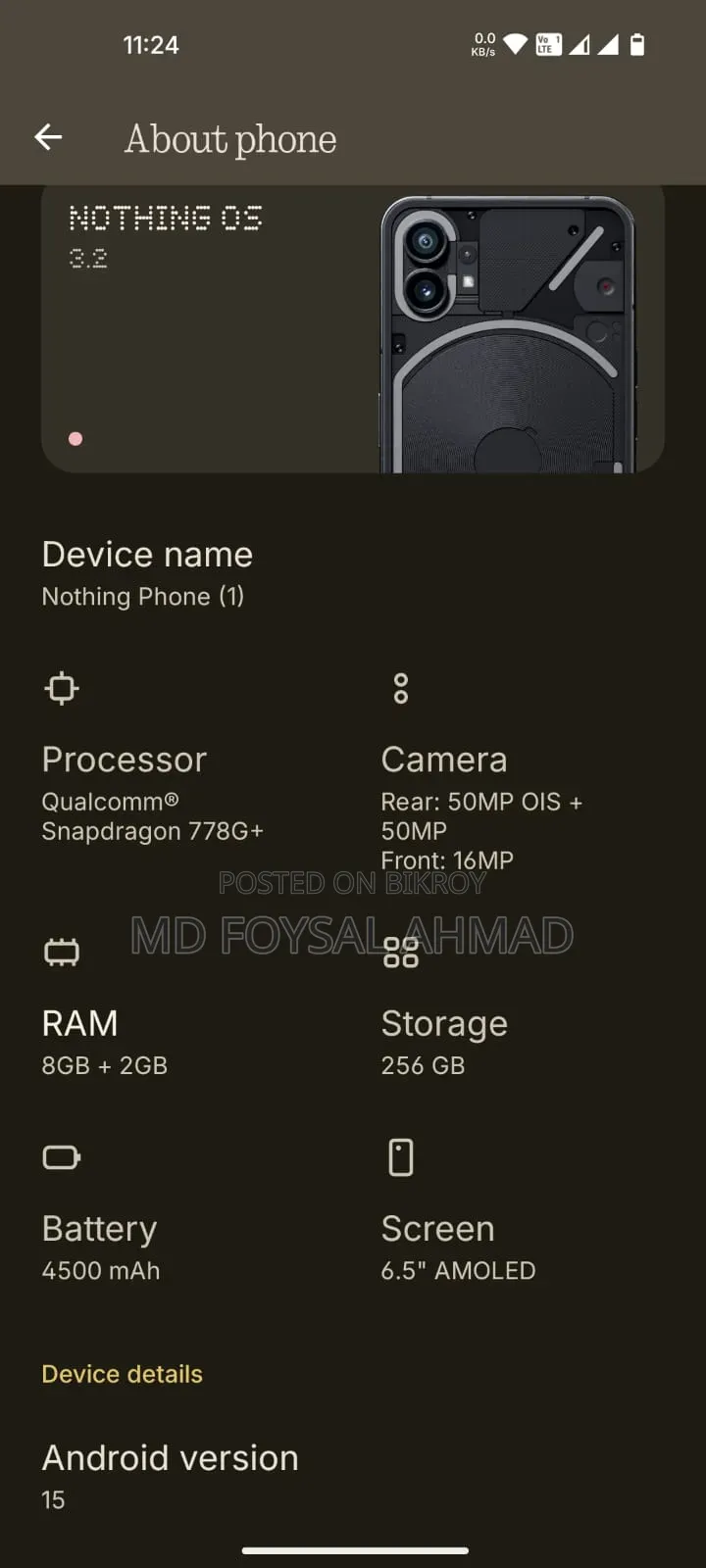 Nothing Phone 1 256 GB Black