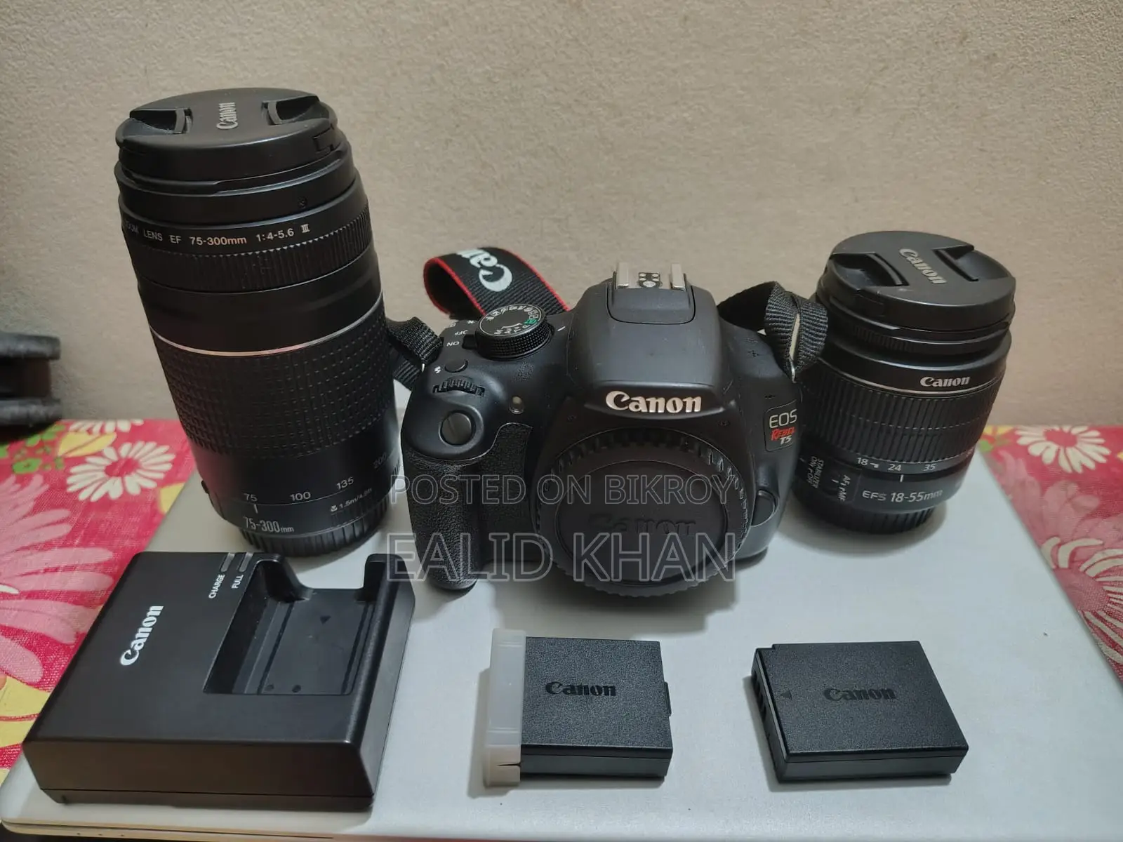 Canon Eos Rebel T5 DSLR Camera (With 2 Lenses Full Accessories)
